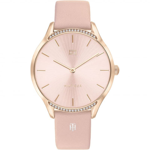 Tommy Hilfiger Pink Leather Strap Ladies Watch 1782215