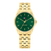 Tommy Hilfiger Jade Green Dial Gold Plated Bracelet Ladies Watch 1782799