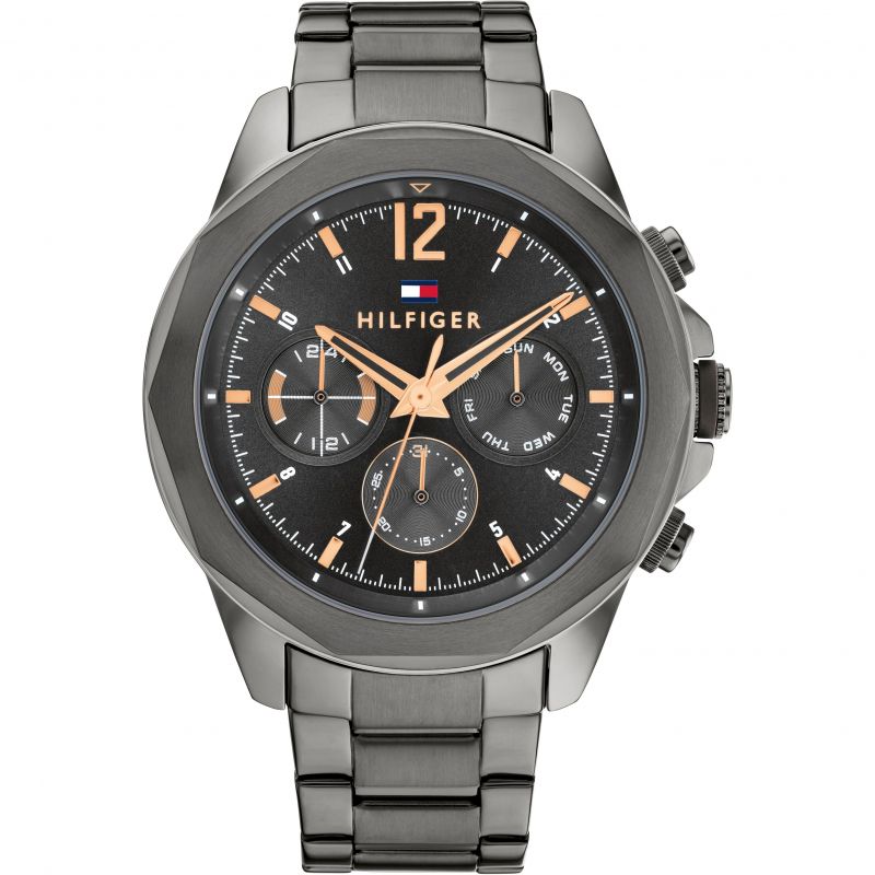 Tommy Hilfiger Mens Gunmetal Grey IP Stainless Steel Watch 1792061 