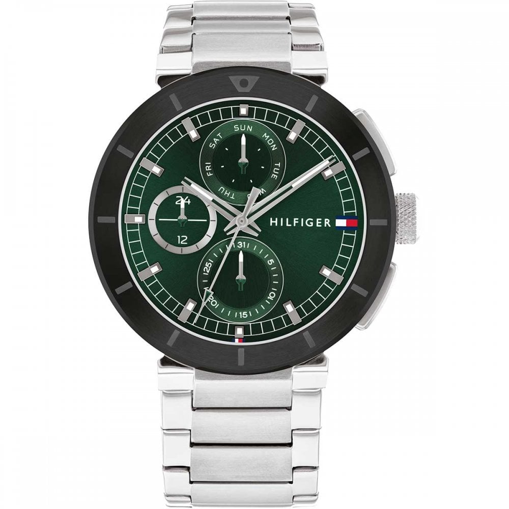 Tommy Hilfiger Green Dial Stainless Steel Mens Watch 1792117 | H&H ...