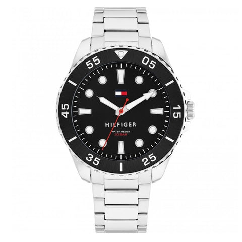 Tommy Hilfiger Black Dial Stainless Steel Mens Watch 1792203