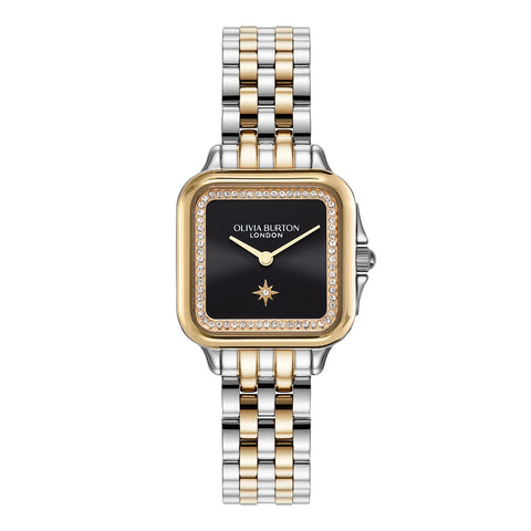 Olivia Burton Grosvenor Black and Two Tone Ladies Watch 24000124