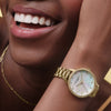 Olivia Burton Captivate Mother of Pearl Gold Plated Ladies Watch 24000347