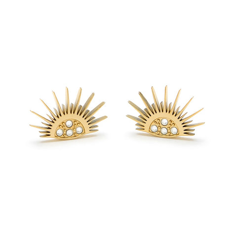 Olivia Burton Gold Plated Celestial Sun Stud Earrings 24100166