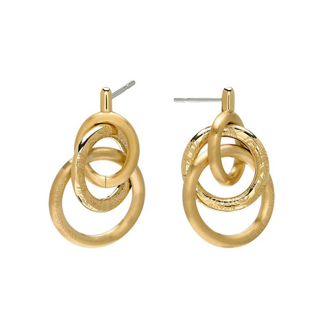 Olivia Burton Gold Classic Encircle Drop Earrings 24100179