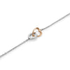 Olivia Burton Kindred Interlink Heart Silver & Rose Gold Plated Bracelet 24100554