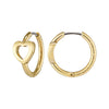 Olivia Burton Kindred Interlink Heart Gold Plated Hoop Earrings 24100556