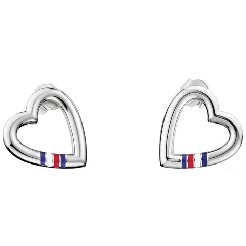 Tommy Hilfiger Rhodium Heart Ladies Earrings 2700909