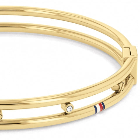 Tommy Hilfiger Ladies Hardware Yellow Gold Plated Bangle 2780611
