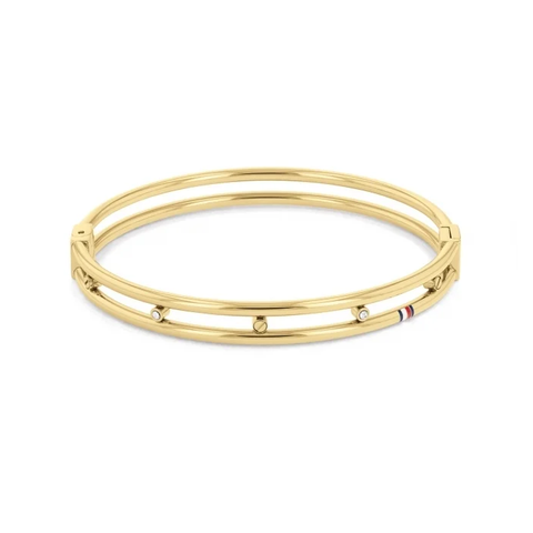 Tommy Hilfiger Ladies Hardware Yellow Gold Plated Bangle 2780611