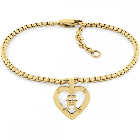 Tommy Hilfiger Ladies Monogram Hearts Chain Bracelet 2780921