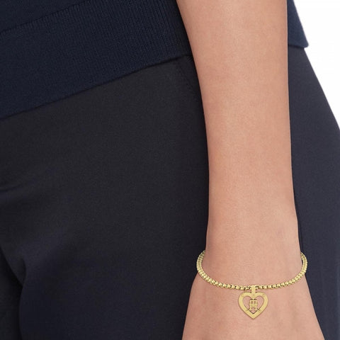 Tommy Hilfiger Ladies Monogram Hearts Chain Bracelet 2780921