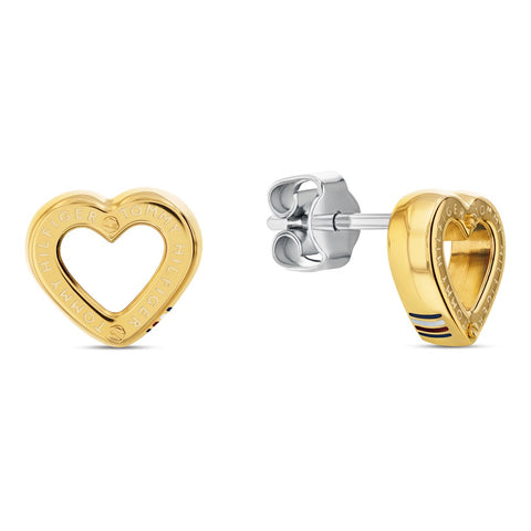 Tommy Hilfiger Ladies Gold Plated Heart Earrings 2780972