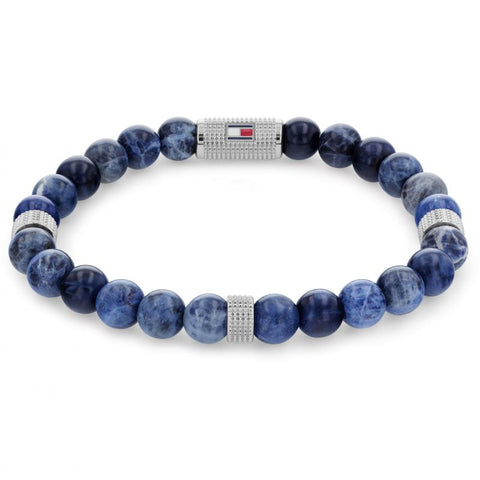 Tommy Hilfiger Mens Beaded Stone Bracelet 2790436