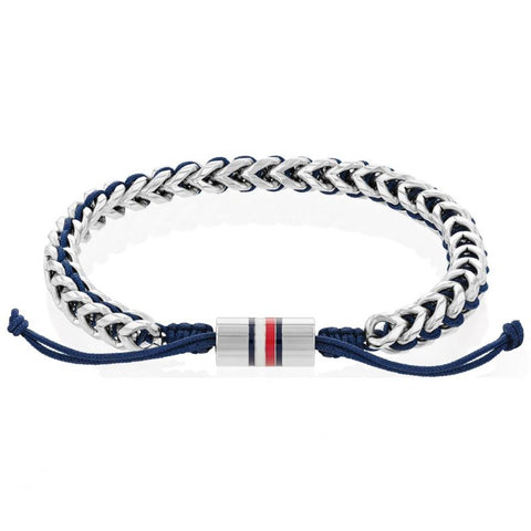Tommy Hilfiger Stainless Steel and Nylon Mens Bracelet 2790511