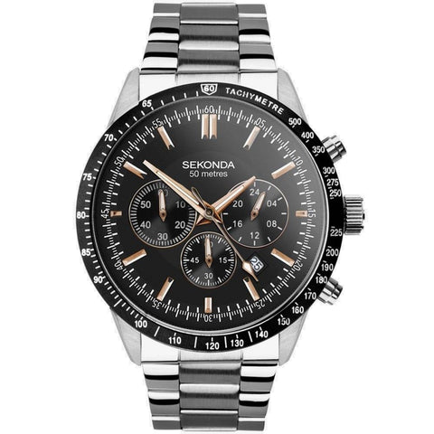 Sekonda Velocity Sports Chronograph Men's Watch Black Dial 30023