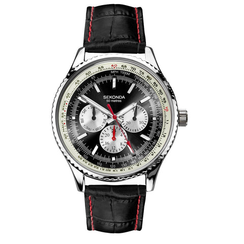 Sekonda Maverick Pilot Aviator Mens Strap Watch 30035