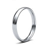 18ct White Gold Traditional Court 3mm Light Weight Polished Ladies Wedding Ring