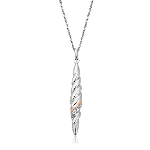 Clogau Lovers Twist Pendant and Chain 3SLTW0613