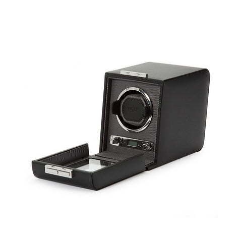 WOLF Viceroy Single Watch Winder With Cover Black 456002 | H&H