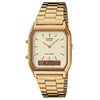 Casio Retro Collection Analogue Digital Gold Plated Watch AQ-230GA-9DMQYES