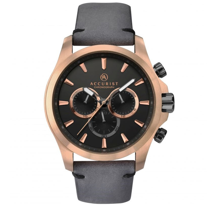 Leather Strap Watch Shop Accurist Buy Accurist Mens Brown Leather