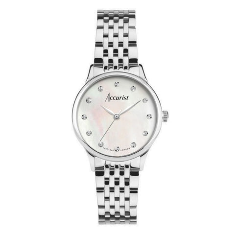 Accurist Dress Ladies Watch with Mother of Pearl Diamond Set Dial 77000