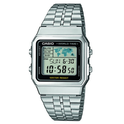 Casio Digital World Time Chronograph Watch A500WEA-1EF