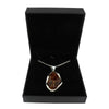 Amber Sterling Silver Oval Pendant and Chain | H&H Family Jewellers