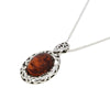 Amber Sterling Silver Pendant and Chain | H&H