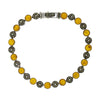 Amber and Marcasite Sterling Silver Ladies Bracelet | H&H Jewellers