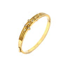 Ava & Sky Stainless Steel Gold Plated and Cubic Zirconia Bangle ASC0011