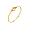 Ava & Sky Stainless Steel Gold Plated Linked Heart Bangle ASC0019
