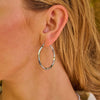 Ava & Sky Stainless Steel Twist Hoop Earrings ASE0004