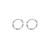 Ava & Sky Stainless Steel Twist Huggie Hoop Earrings ASE0034