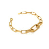 Ava & Sky Stainless Steel Gold Plated Carabiner Link Bracelet ASL0003