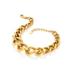 Ava & Sky Stainless Steel Gold Plated Graduated Chunky Bracelet ASL0007