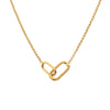 Ava & Sky Stainless Steel Gold Plated Carabiner Link Necklace ASN0005