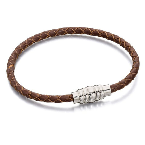 Fred Bennett Brown Leather Mens Bracelet B4727