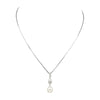 Lido Pearls Freshwater Pearl and CZ Pendant and Chain C53