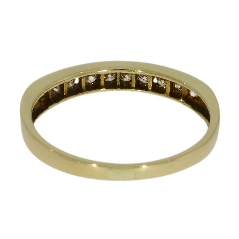 Pre Owned 9ct Yellow Gold 0.25ct Diamond Half Eternity Ring | H&H