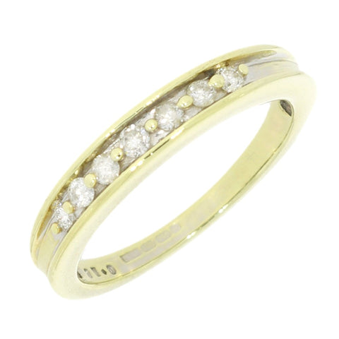 Pre Owned 18ct Yellow Gold 0.16cts Diamond Half Eternity Ring | H&H