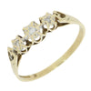 Pre Owned 9ct Yellow Gold Diamond Trilogy Ring
