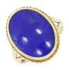 Pre Owned Ladies 9ct Yellow Gold Lapis Lazuli Ring