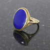 Pre Owned Ladies 9ct Yellow Gold Lapis Lazuli Ring