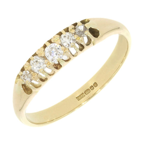 Pre Owned 18ct Yellow Gold 5 Stone 0.25cts Diamond Ring | H&H