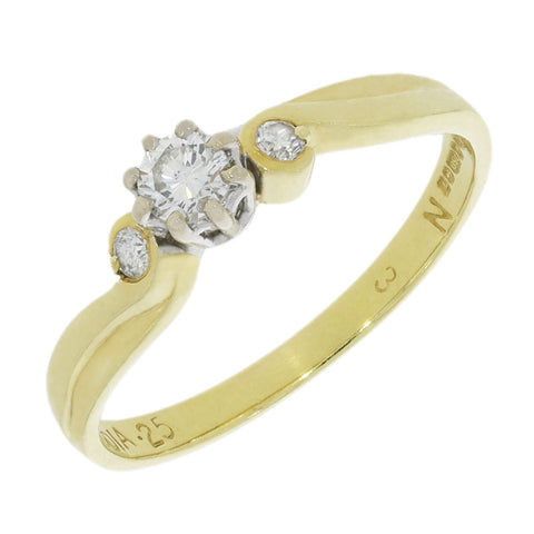 Pre Owned 18ct Yellow Gold Diamond Solitaire Ring