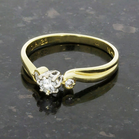 Pre Owned 18ct Yellow Gold Diamond Solitaire Ring