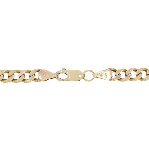 Pre Owned 9ct Yellow Gold Mens Curb Chain | H&H Family Jewellers