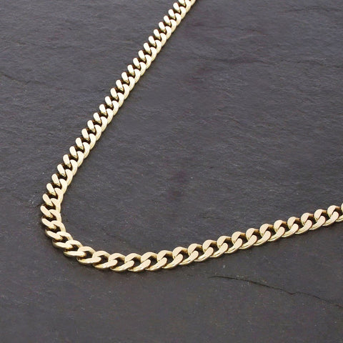 Pre Owned 9ct Yellow Gold Mens Curb Chain | H&H Family Jewellers